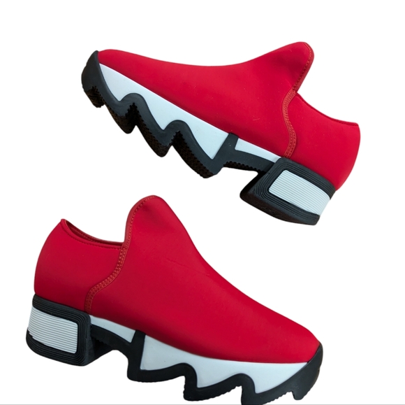 iRi Wes Red Neoprene Low Top Sneaker Size 36.5 (6.5) - Picture 8 of 13